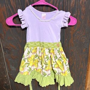 Giggle Moon Lavender and Lemon Dress